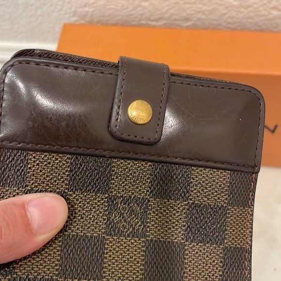 Louis Vuitton Compact Snap Zip Bi fold Wallet DAMIER EBENE - Picture 4 of 13